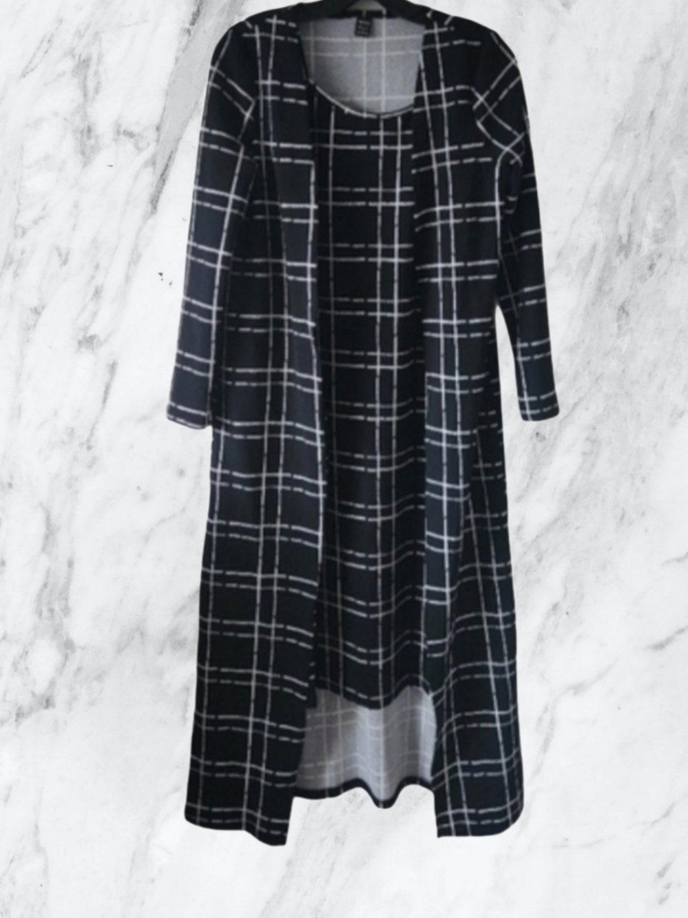 New Gingham Black And White 2 Piece Dress Set - Firm Price: $25